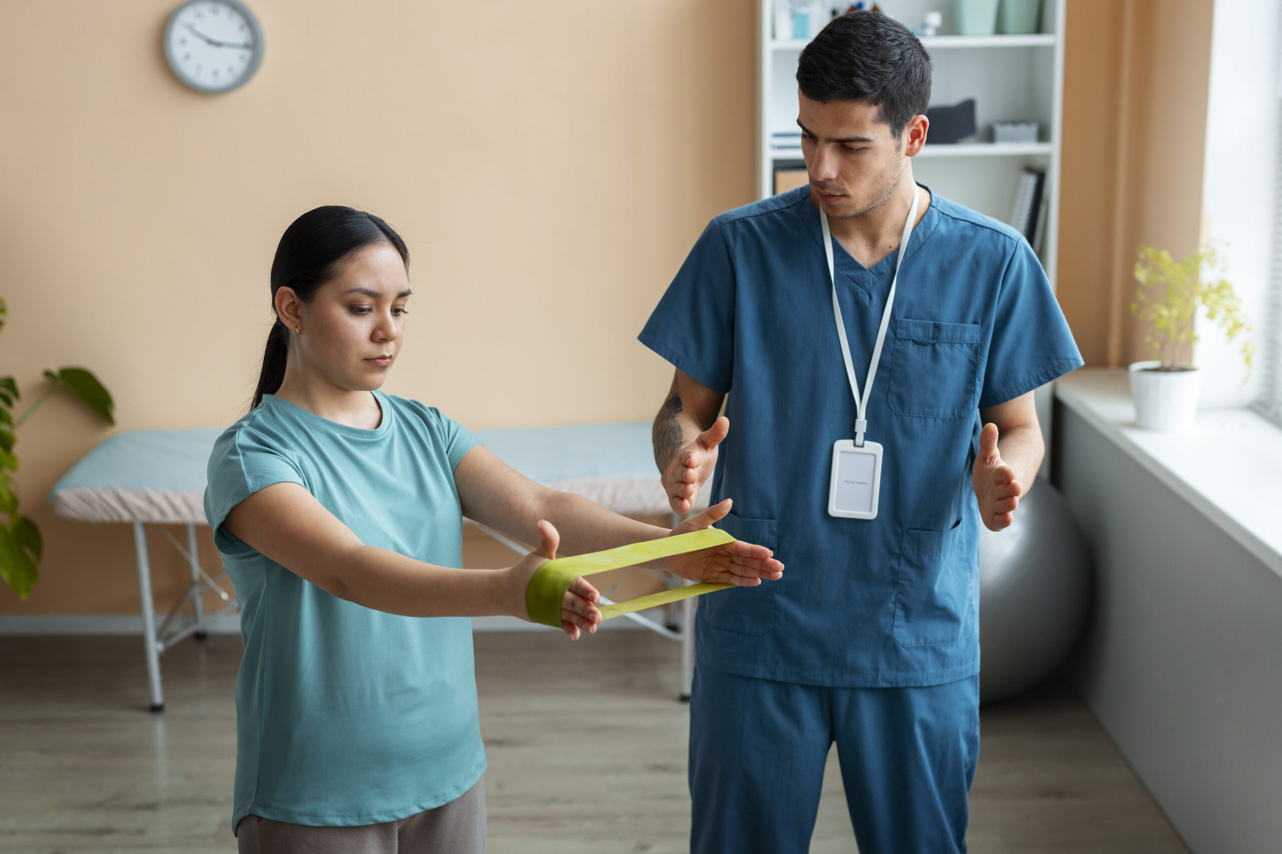 doctor helping patient rehabilitation (3)